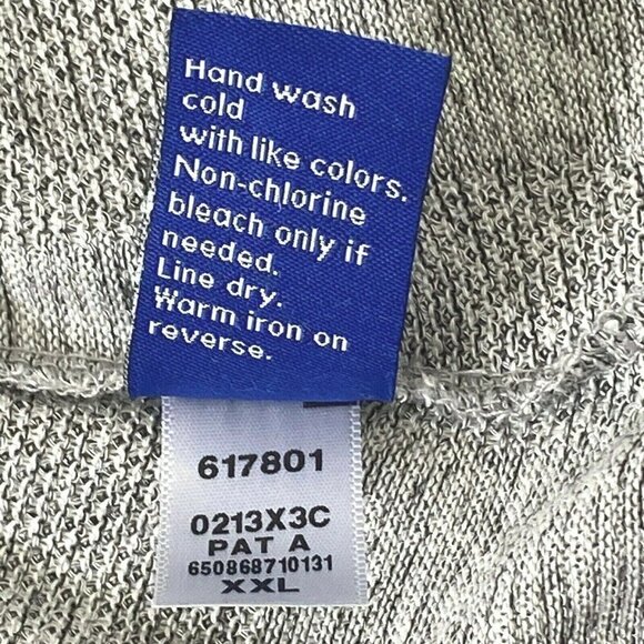 APT. 9 Sweater Top Womens size XXL L/S Soft Fine Knit Asymmetrical Hem Gray - Picture 5 of 6